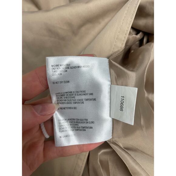 MICHAEL KORS Cotton Blend Double Breasted Trech Coat Khaki/Tan Medium - Picture 7 of 12